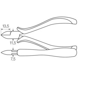 Wiha® - Elektronik-Seitenschneider Z 44 3 04 ESD Mehrkompenenten 115mm