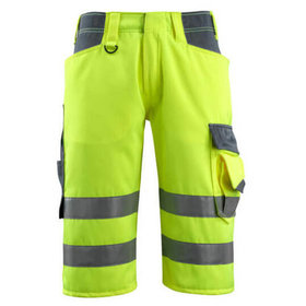 MASCOT® - Luton Shorts, lang SAFE SUPREME, hi-vis Gelb/Schwarzblau, Größe C48