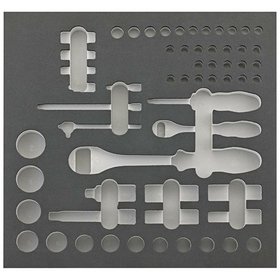 FORTIS - Modul 2/3 leer für Steckschlüssel 1/4"+1/2"