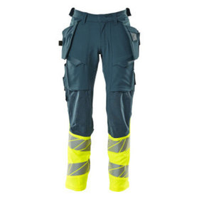 MASCOT® - Hose mit Hängetaschen ACCELERATE SAFE, Dunkelpetroleum/hi-vis Gelb, Größe 82C49