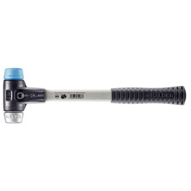 HALDER - SIMPLEX-Schonhammer, TPE-soft / Weichmetall, mit verstärktem Tempergussgehäuse und Fiberglasstiel | D=30 mm | 3719.030