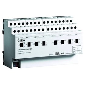 GIRA - Schaltaktor KNX REG 8TE 8Ausg 16A 3600W Bussystem KNX 24V Vor Ort-/Handbedienung