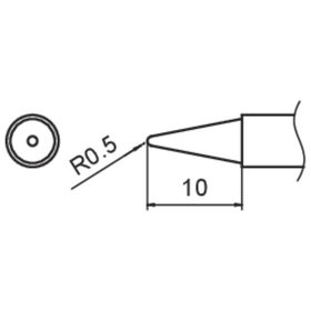 Hakko - Composit Lötspitze für FM2027/2028, T15-BCF1/1,1x11,5 mm