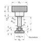 Ganter Norm® - 421.12-M8-40-25 Rändelhohlschrauben mit beweglichem KU-Druckstück