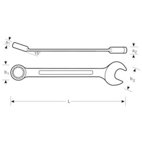 BAHCO® - Knarren-Ring-Maulschlüssel, Gelenkkopf, SW 10mm