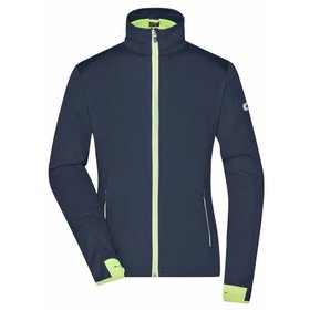 James & Nicholson - Damen Softshell Sportjacke JN1125, navy-blau/gelb, Größe M