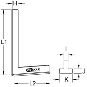 KSTOOLS® - Anschlagwinkel nach DIN 875/2, 75mm