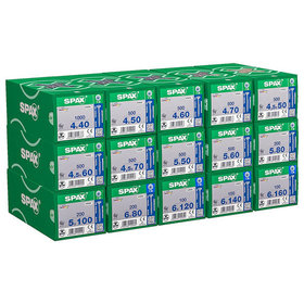 SPAX® - Heimwerker Set Smart, 15 Packungen, 5.900 Schrauben, Teilgewinde