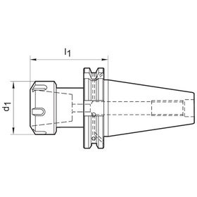 Spannzangenfutter DIN 69871ADB SK40-ER16 K