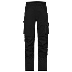 James & Nicholson - Workwear Stretch-Arbeitshose Slim Line JN1812, schwarz, Größe 48