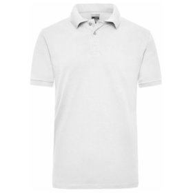 James & Nicholson - Herren Work Poloshirt JN801, weiß, Größe S