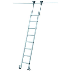 ZARGES - Regalleiter, 6 Stu., fahrbarer Leiterkopf, Einhängehöhe 1.890mm