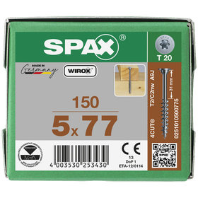 SPAX® - Teilgewinde Holzbauschraube T 20, 5x77mm