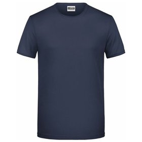 James & Nicholson - Herren T-Shirt Rollsaum 8002, navy-blau, Größe L