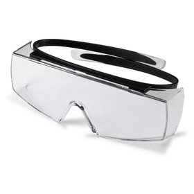uvex - Schutzbrille super OTG farblos supravision sapphire schwarz