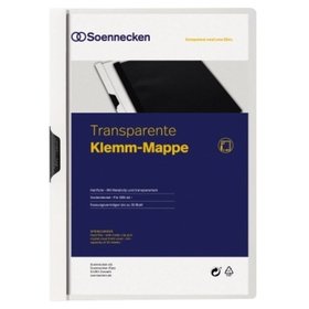 Soennecken - Klemmmappe 3314 DIN A4 bis 30 Blatt PVC weiß