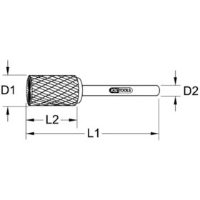 KSTOOLS® - Frässtift Zylinderform mit Stirnverzahnung