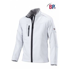 BP® - Softshelljacke für Herren 1868 572 weiß/hellgrau, Größe 2XL