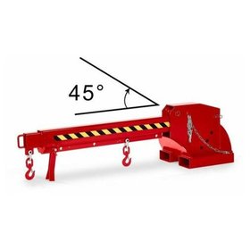 Kranarm, auszieh- und höhenverstellbar, Traglast 650 - 3000 kg, rot