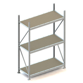 META® - Weitspann-Grundregal 2200 x 1400 x 650 vzk mit 3 Spanplattenböden MINI-RACK