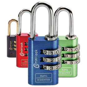 BURG-WÄCHTER - AV-Zahlen-Vorhangschloss, Combi Lock Fun 88 40 SB, Aluminium, farbig sortiert