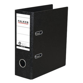 FALKEN - Ordner, A5 hoch, 80mm, schwarz, 11285830, Hartpappe