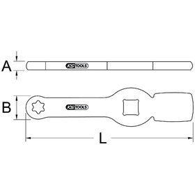 KSTOOLS® - 3/4" Schlag-Torx-E-Schlüssel mit 2 Schlagflächen, E24