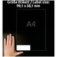 AVERY™ Zweckform - J8563-25 Adress-Etiketten, A4, 99,1 x 38,1mm, 25 Bogen/350 Etiketten, transparent