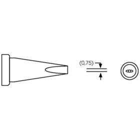 PLATO - Lötspitze für Weller Serie LT, Meißelform, LT H/0,8 x 0,4mm, gerade