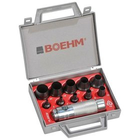 BOEHM - Locheisensatz 3-20mm inkl. Halter im Kunststoffkoffer