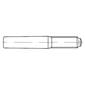 Kegelstift m. konstant langem Gewindezapfen DIN 7977 Stahl 9S20K blank ø10x120mm