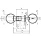 HALDER - Kugelverbinder, selbstsichernd, mit Befestigungsringen | d1=6 mm | 22340.0905