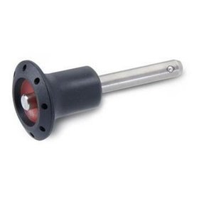 Ganter Norm® - 113.6-5-10 Edelstahl-Kugelsperrbolzen, mit Kunststoff-Knopf, Bolzen Werkstoff 1.4542