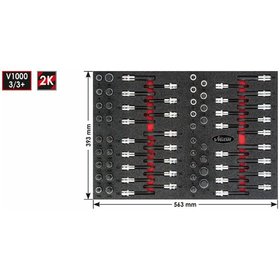 VIGOR® - Steckschlüssel-Einsatz-Sortiment V4753, 70-teilig