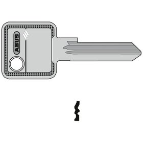 ABUS - Schlüsselrohling, C83 X4S, eckig, Messing neusilber