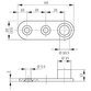 BKS - Stangenführungsplatte B 9019,für Rundstange,60x20mm, silber vz