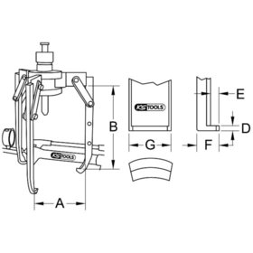 KSTOOLS® - Hydraulischer Universal-Abzieher 3-armig, 17 t