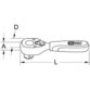 KSTOOLS® - 1/4" CHROMEplus Bit-Umschaltknarre, 115mm