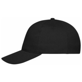 James & Nicholson - 5 Panel Cap Bio Baumwolle MB6237, schwarz, Einheitsgröße