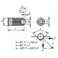 KIPP - FEDERNDES DRUCKSTÜCK STANDARD FEDERKRAFT D=M08 L=18, STAHL, KOMP:KUGEL AUS STAHL, VPE=25