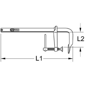 KSTOOLS® - U-Schraubzwinge mit Knebel, 300 x 140mm, 550mm