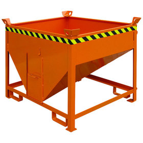 Eichinger® - Silobehälter mit Auslaufschieber, 300 Liter reinorange