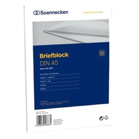 Soennecken - Briefblock 2313 DIN A5 70g rautiert 50 Blatt weiß