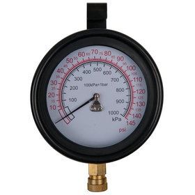 KSTOOLS® - Manometer ø100,0mm, 0 - 10 bar mit 1/4" Schnellkupplung