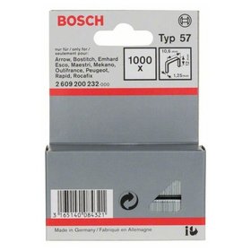 Bosch - Flachdrahtklammer Typ 57 10,6x1,25x12mm 1.000er-Pack (2609200232)