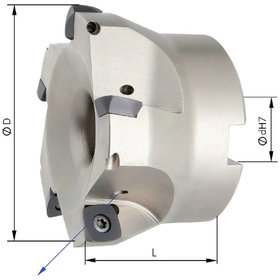 FORMAT - Planfräser HFC mit Innenkühlung ø40mm Z 4 für ZD.