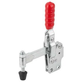 KIPP - SCHNELLSPANNER VERTIKAL VERTIKAL, FUß SENKRECHT F2=2400, VOLLER HALTEARM M08X63, STAHL VERZINKT, KOMP:KUNSTSTOFF