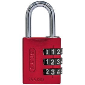 ABUS - AV-Zahlen-Vorhangschloss 144/30 Lock-Tag, Aluminium, rot