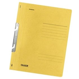FALKEN - Einhakhefter 80004062 DIN A4 ganzer Deckel kaufmännische Heftung gelb