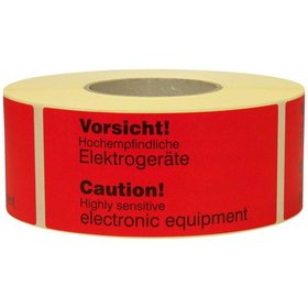 Hinweis Etiketten "Senitive electronic"